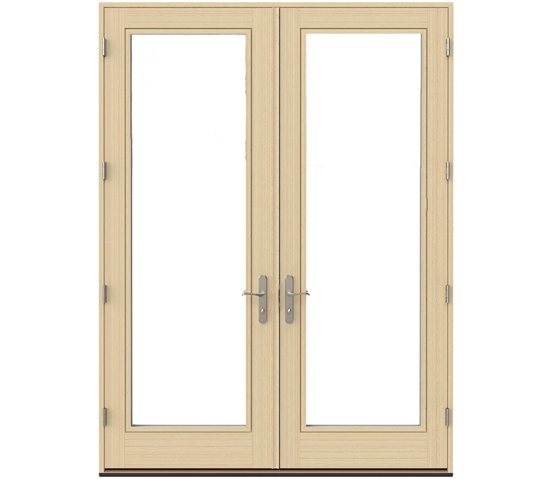 Lake Geneva Pella Lifestyle Series Wood Double Hinged Patio Doors